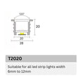 LED Strip Silicone Neon Flex Profile Cover Body Flexible Bendable 20x20mm — ATOM LED