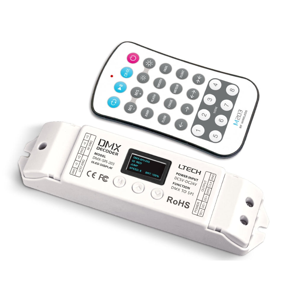 LTECH DMX-SPI-203 DC5-24V DMX512 SPI 1024 Digital Pixels IC Decoder Controller