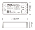MiBoxer SMZ2 dimensions - 74.5 x 36 x 17mm