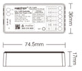 MiBoxer SMZ5 dimensions - 74.5 x 36 x 17mm