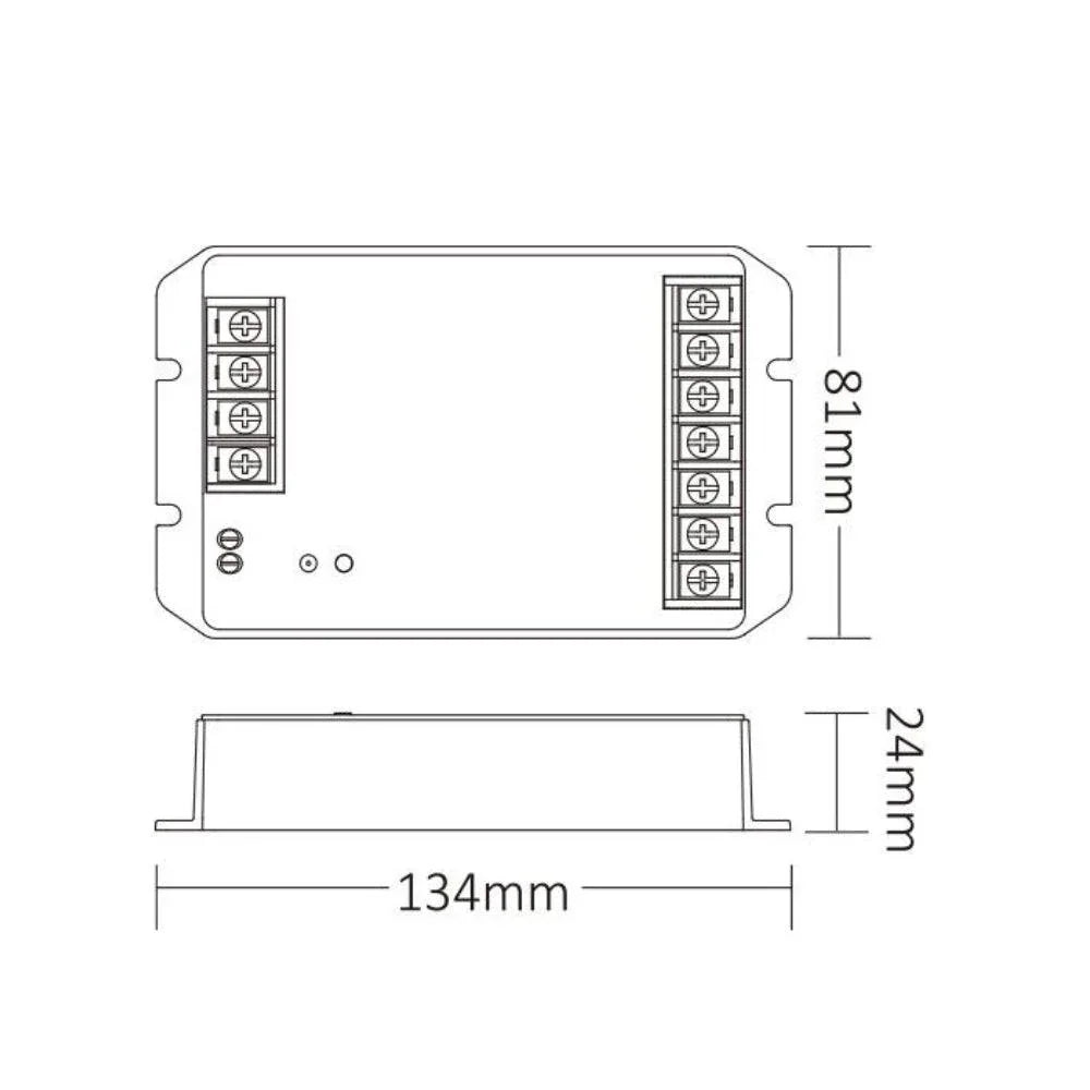 MiBoxer HW2 2 in 1 LED Controller (WiFi+2.4G) Output Max 30A 12V 48V