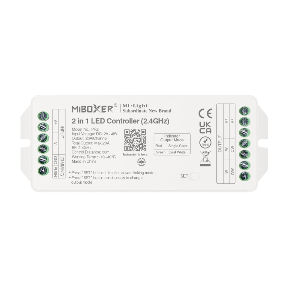 Miboxer 2 in 1 LED Controller (2.4GHz) Output Max 20A PR2