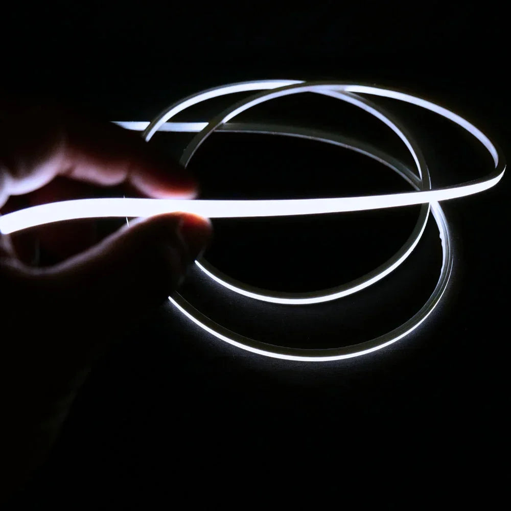 Micro Mini Cool White Neon Flex 6000K 24V Top Bend 4.5x4.5mm IP65 Waterproof 240LEDs/m