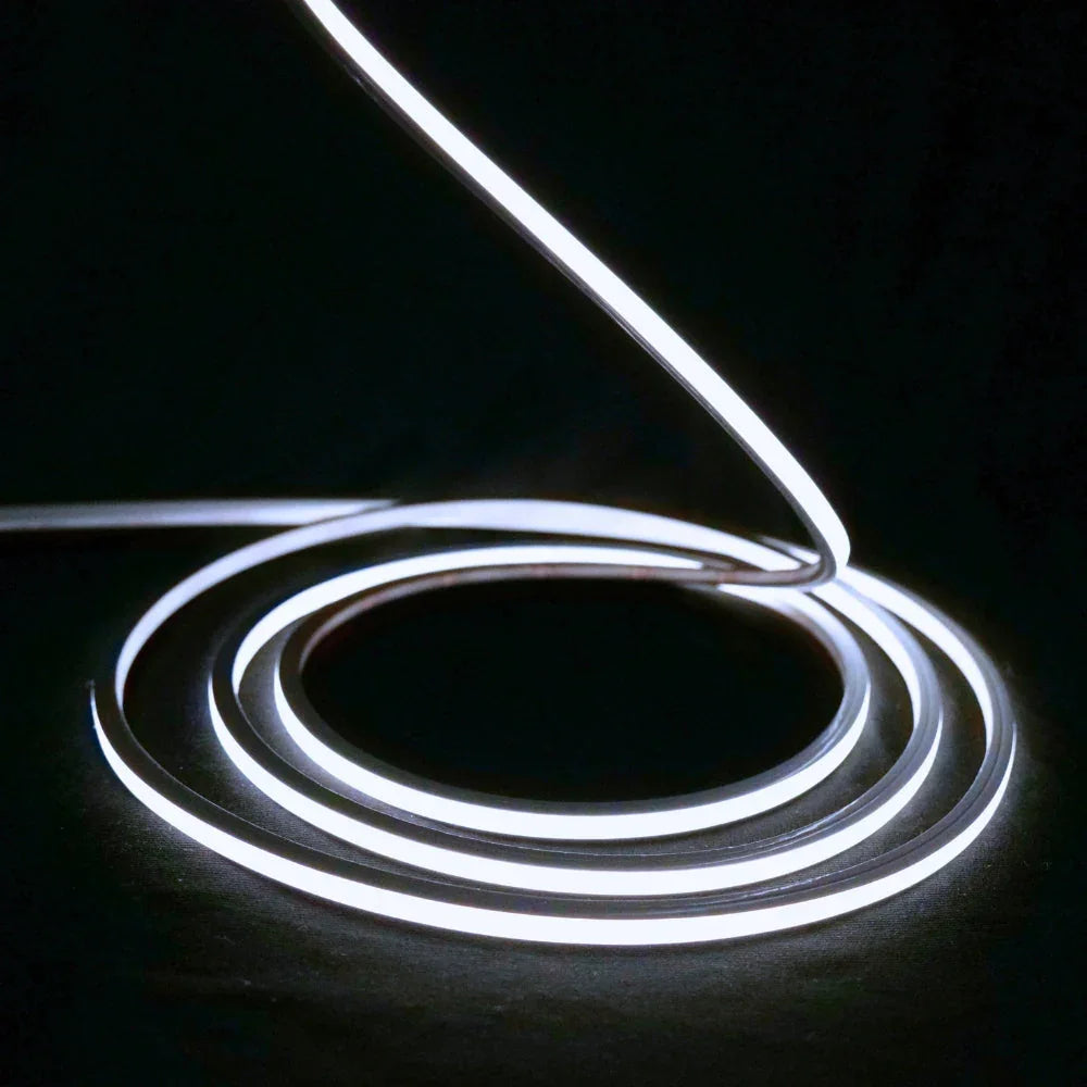 Micro Mini Cool White Neon Flex 6000K 24V Top Bend 4.5x4.5mm IP65 Waterproof 240LEDs/m