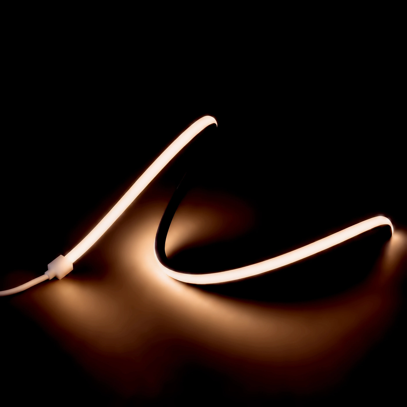 3000K 15x15mm vertical bend LED Neon Flex - raised-wave colour illustration