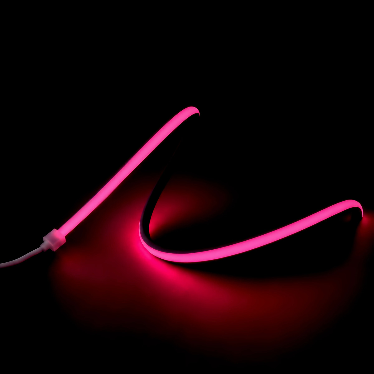PINK 15x15mm vertical bend LED Neon Flex - raised-wave colour illustration