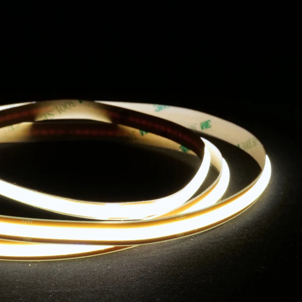 Natural White 4000K COB LED Strip 24V 480LEDs/m IP20 Cut Anywhere