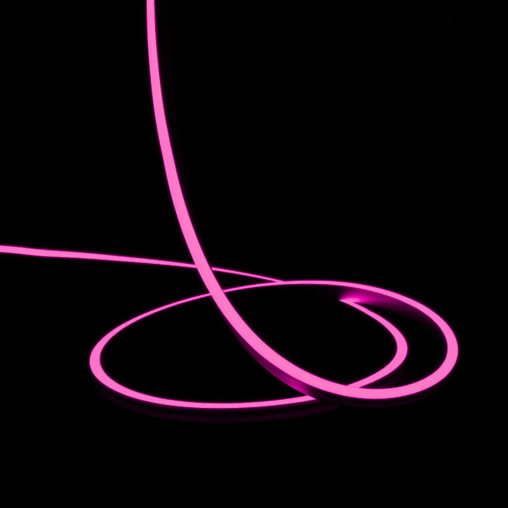 Pink LED Flex 24V 8x16mm 120LEDs/m IP65 Waterproof 15m