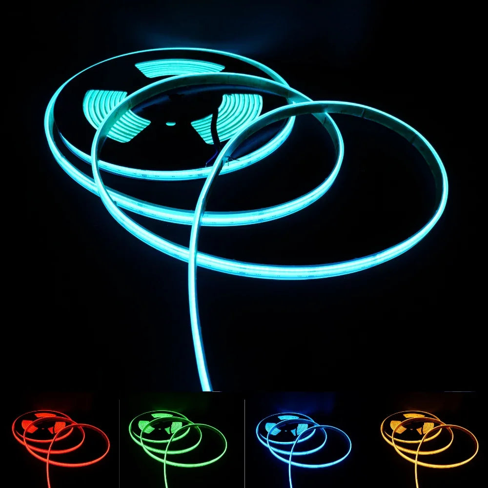 RGB COB LED Strip 24V IP20 Non-Waterproof 576 LEDs/m 8mm wide – ATOM LED