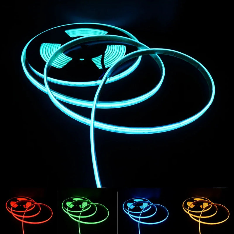 RGB COB LED Strip 24V IP20 non-Waterproof 576 LEDs/m 8mm wide