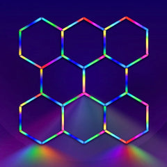 RGB Hexagrid LED Hexagon Ultrabright LED Multicolour Hex Lights - Eight Hex Grid