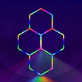 RGB Hexagrid LED Hexagon Ultrabright LED Multicolour Hex Lights - Four Hex Grid - ATOM LED