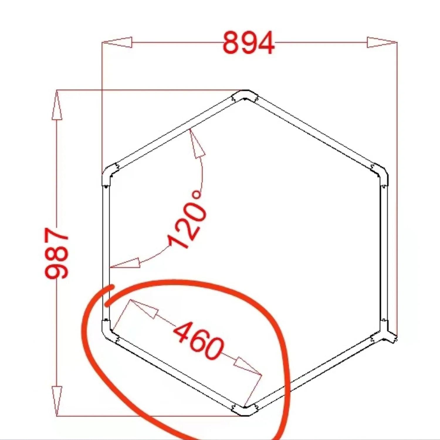 RGB Hexagrid LED Hexagon Ultrabright LED Multicolour Hex Lights - Single Hex Grid - ATOM LED