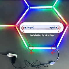 RGB Hexagrid LED Hexagon Ultrabright LED Multicolour Hex Lights - Five Hex Grid - ATOM LED