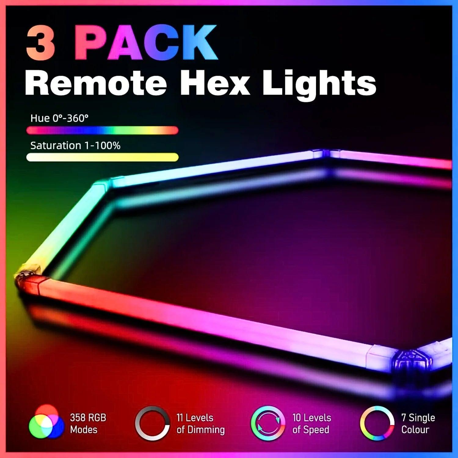 RGB Hexagrid LED Hexagon Ultrabright LED Multicolour Hex Lights - Five Hex Grid - ATOM LED