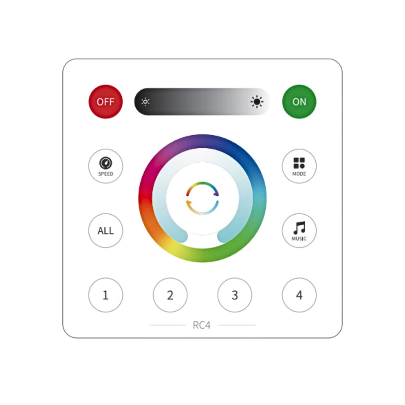 SP530E RGB CCT Wall Panel Controller DC5-24V LED Strip Controller RC4