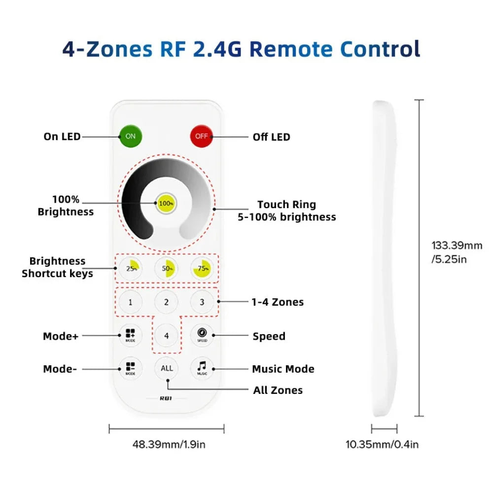 Remote for SP636E DC5-24V Addressable LED Strip Controller