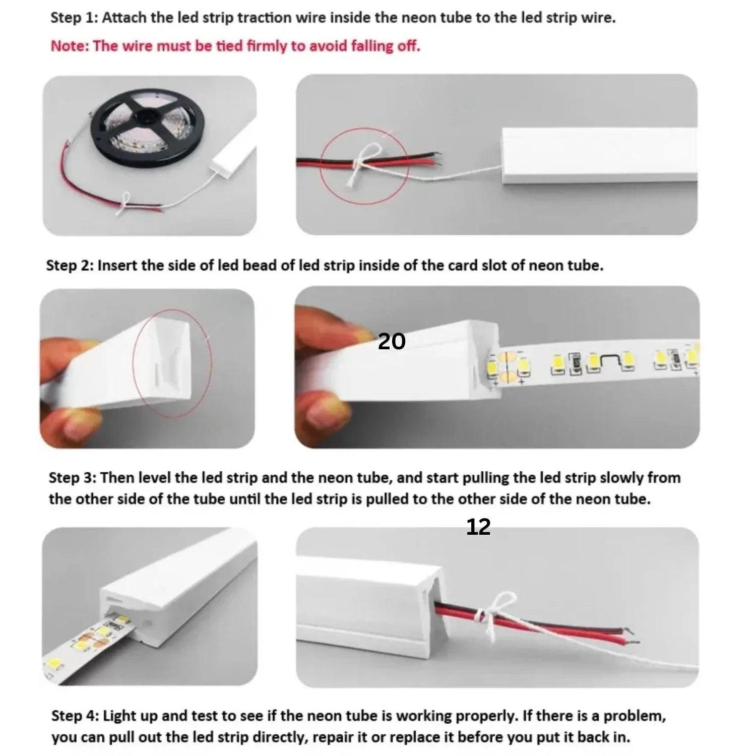 Black Silicone LED Neon Flex Tube Diffuser Body for LED Strip Light 5x13mm - ATOM LED