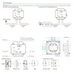 AC Triac Glass Rotary Panel Dimmer S1-K