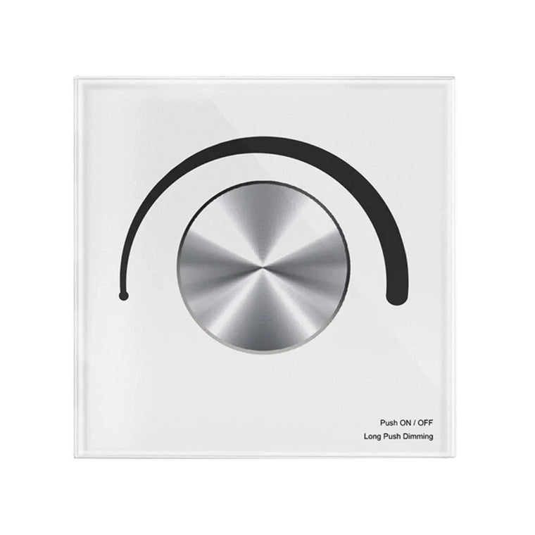 Skydance AC Triac Glass Rotary Panel Dimmer S1-K (WHITE) — ATOM LED