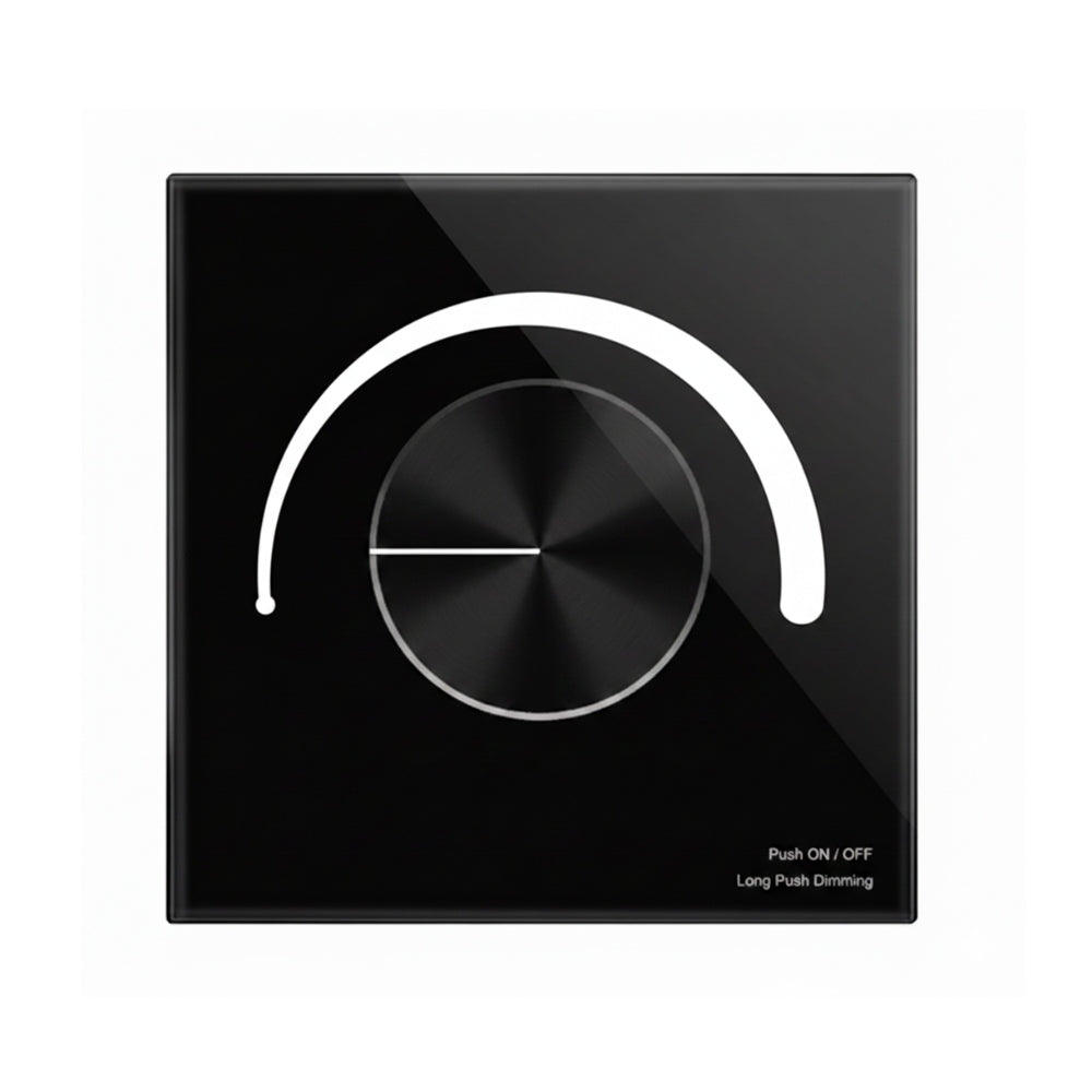 Skydance AC Triac Glass Rotary Panel Dimmer S1-K (BLACK)