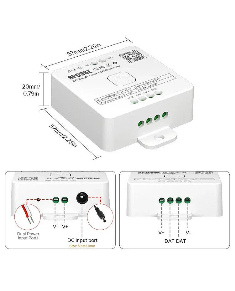 Remote for SP636E DC5-24V Addressable LED Strip Controller