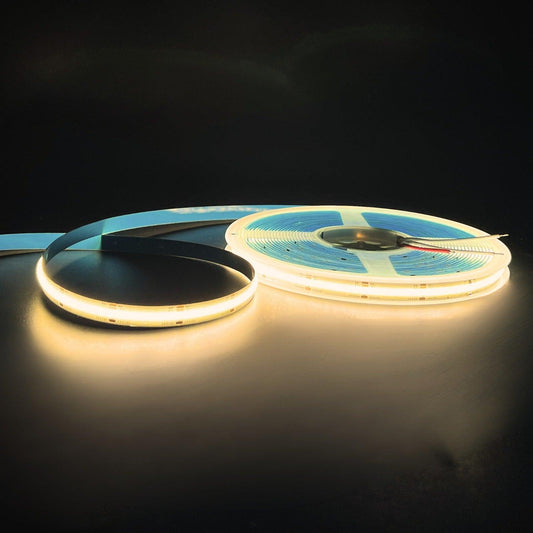 Tricolour CCT Seamless COB LED Strip 24V 780 LEDs/m IP20 Waterproof WW+CW 10 Metre - ATOM LED