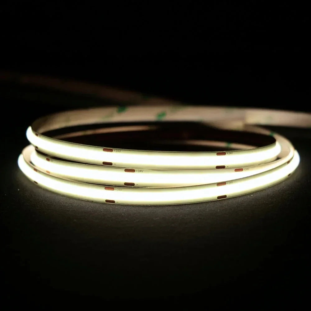 Ultra Long Natural White 4000K COB LED Strip 48V 480LEDs/m IP20 30 metre