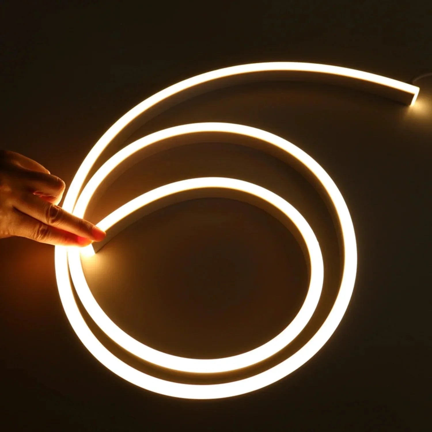Warm White Neon Flex 3000K DC 12V IP65 Waterproof 8x16mm 120 LEDs/M - ATOM LED