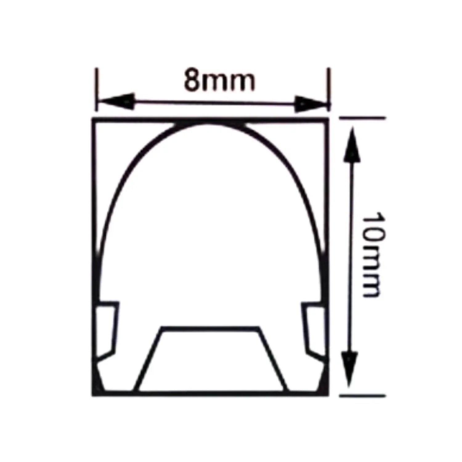 Blue Silicone Neon Flex Tube Diffuser Body for LED Strip Lights Neon Signs 8mm - ATOM LED