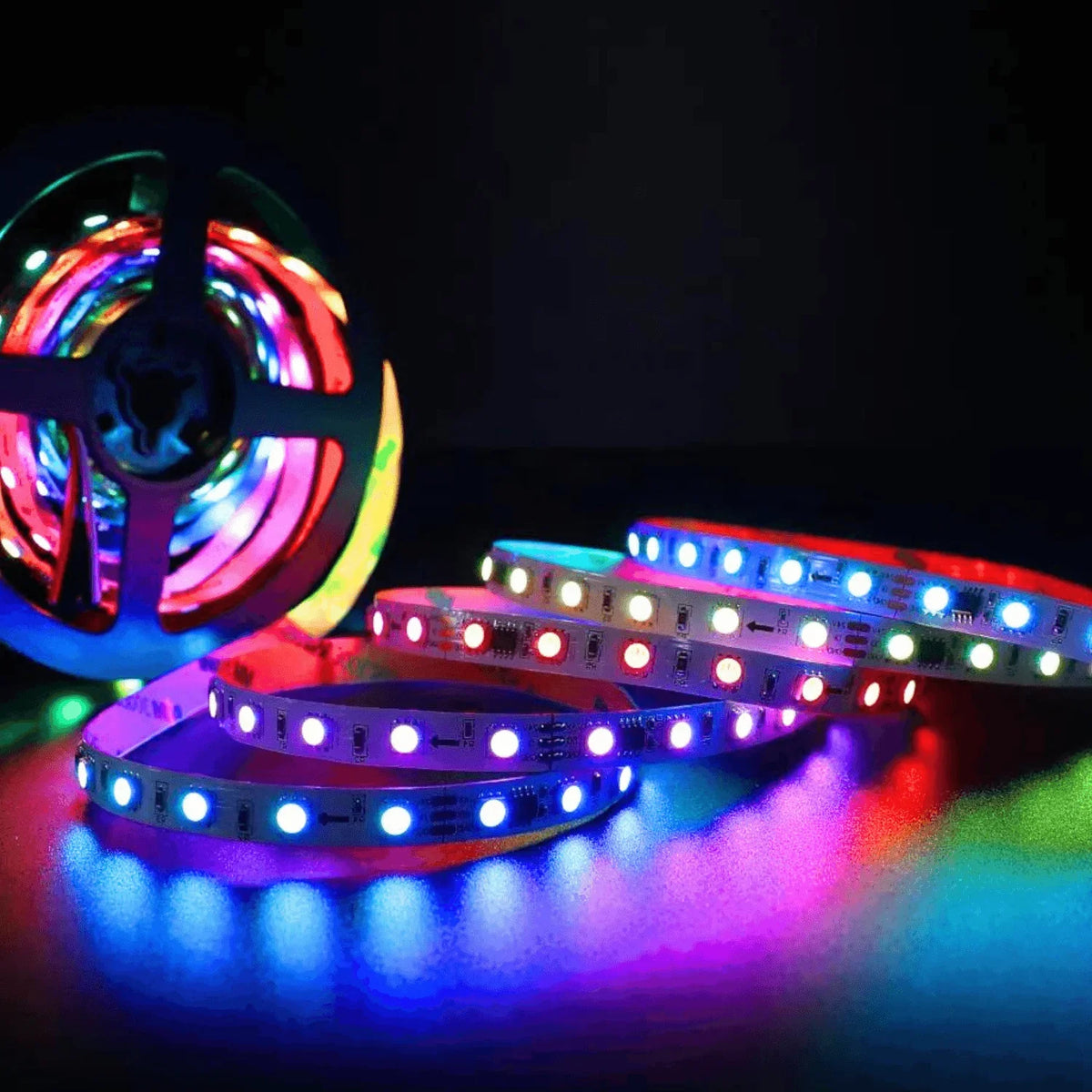1000pcs WS2811 12V RGB Addressable LED String Lights – Digital Pixels, Remote, IP68 Waterproof