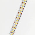 12V 240 LEDs per metre strip close-up showing three LEDs between cut points
