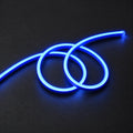 ATOM LED blue 8×16mm 220–240V neon flex in a double-loop arrangement on dark charcoal
