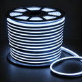8×16mm 220–240V cool white IP65 neon flex lit reel on dark charcoal background