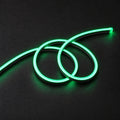 ATOM LED green 8×16mm 220–240V neon flex in a double-loop arrangement on dark charcoal