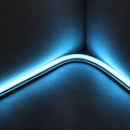 ATOM LED 8×16mm 220–240V ice blue neon flex illuminating a curved inside corner