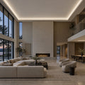 Illustrative ATOM LED natural 4000k 8×16mm neon flex installed in large-room ceiling coving
