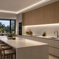 Illustrative natural 4000k 8×16mm IP65 neon flex installed in dry indoor ceiling coving