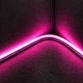 ATOM LED 8×16mm 220–240V pink neon flex illuminating a curved inside corner