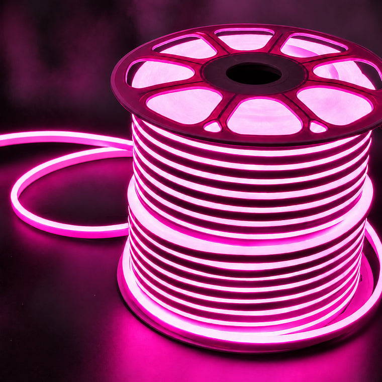 ATOM LED 8×16mm 220–240V pink neon flex illuminated reel