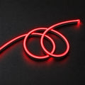 ATOM LED red 8×16mm 220–240V neon flex in a double-loop arrangement on dark charcoal