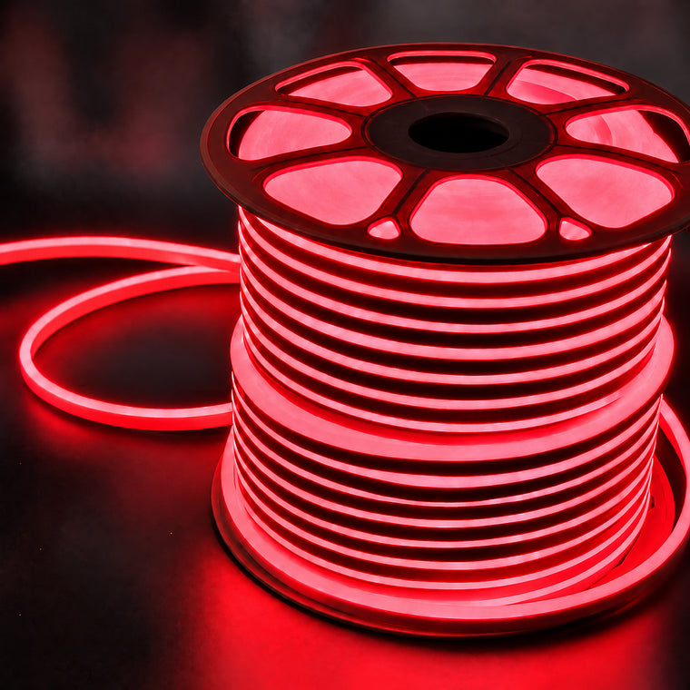 ATOM LED 8×16mm 220–240V red neon flex illuminated reel