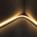 ATOM LED 8×16mm 220–240V warm 2900k neon flex illuminating a curved inside corner