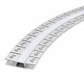 Bendable plaster-in aluminium LED profile curved into a smooth arc
