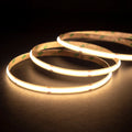 Lit 3000K 10mm COB LED strip coil, warm white continuous dot-free band