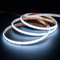 Lit 6500K 10mm COB LED strip coil, cool white dot-free light band