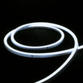 ATOM LED cool white 6000K 10x10mm side bend neon flex lighting a driveway edge in one continuous run — 48V IP67 waterproof