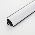Black aluminium LED corner profile 16x16mm with opal diffuser, 1 metre