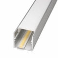 IP67 COB LED strip seated inside 32.2 x 20mm aluminium floor profile