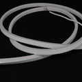 Close-up of unlit white horizontal-bend neon flex silicone coil